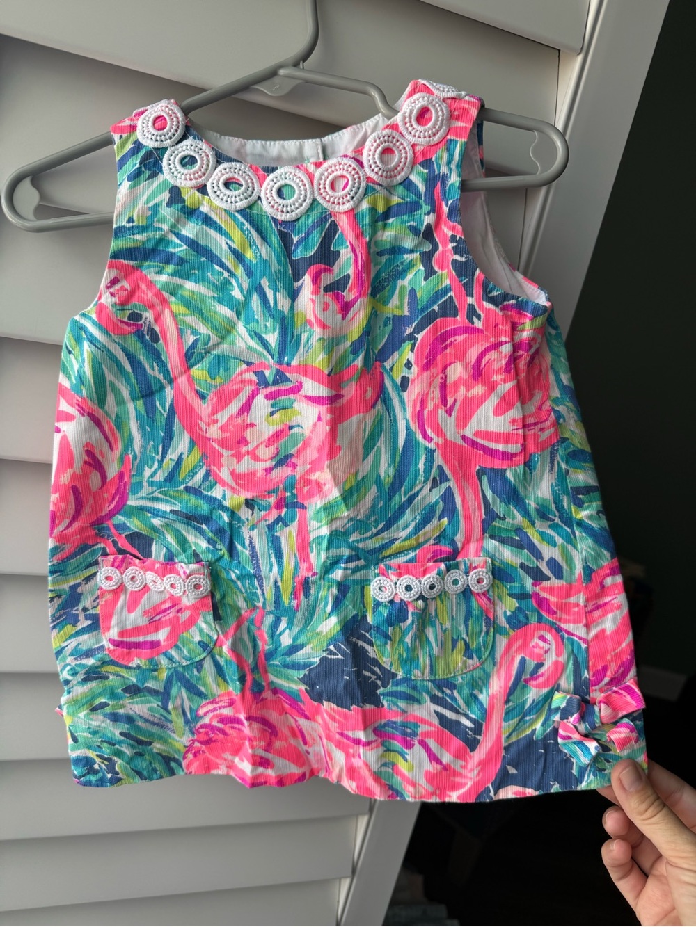 Lilly Pulitzer Pink & Blue Flamingo Print Swing Back Dress